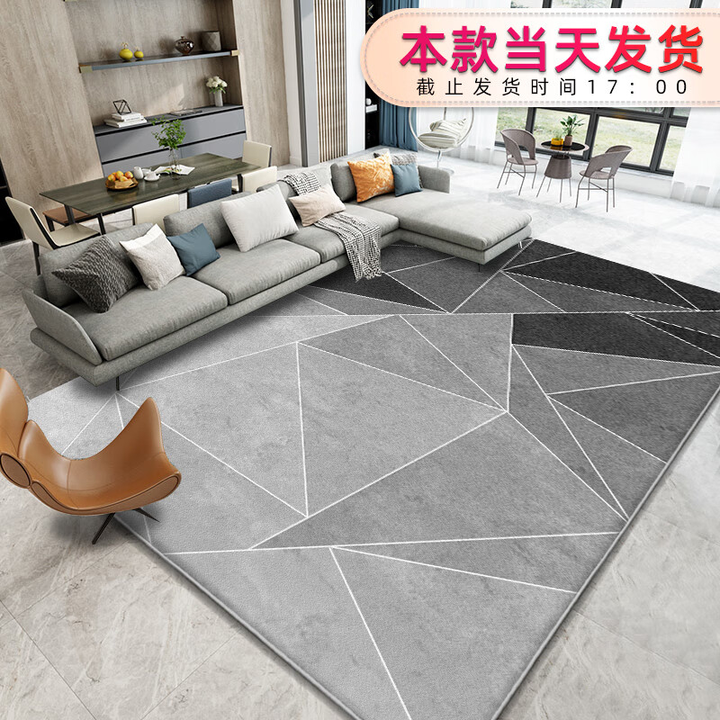 欧薇娜(oivfndqn)北欧风现代简约地毯客厅沙发茶几灰色卧室房间大面积