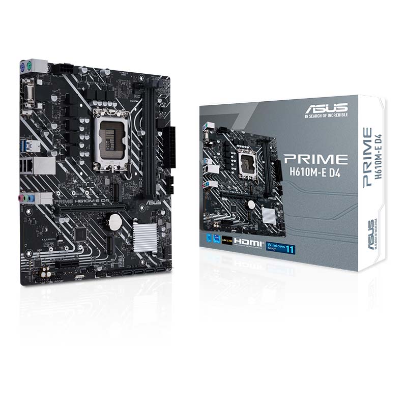 华硕（ASUS）PRIME H610M-E D4主板 支持 CPU G7400/G6900/12100F（Intel H610/LGA 1700）