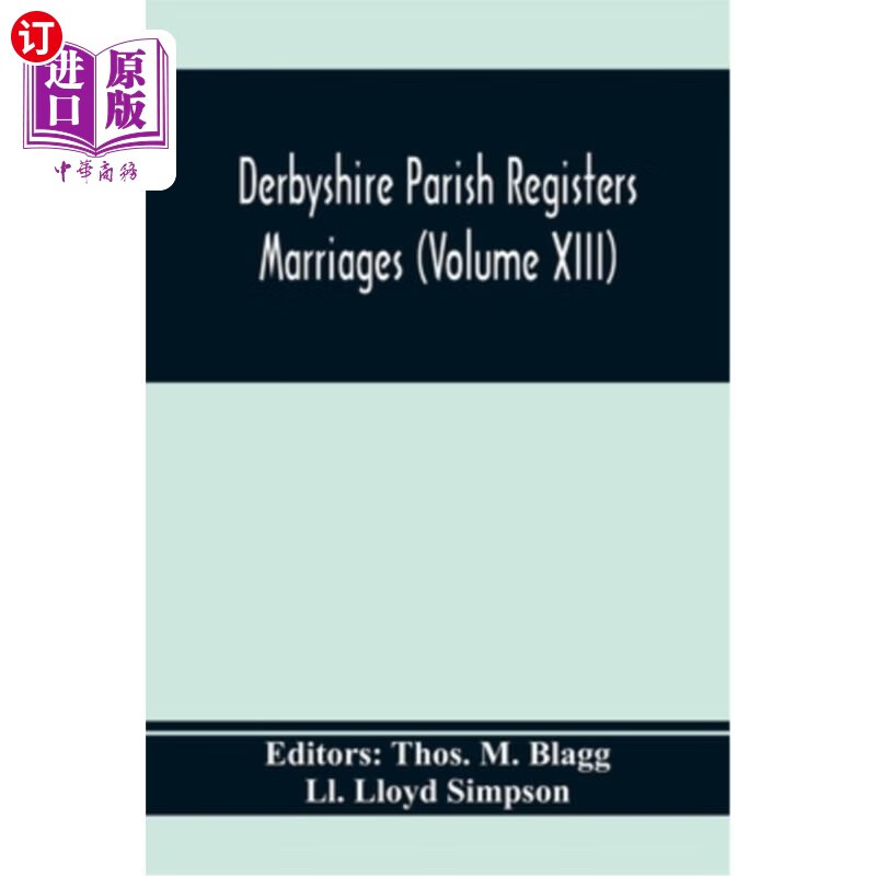 海外直订derbyshire parish registers.