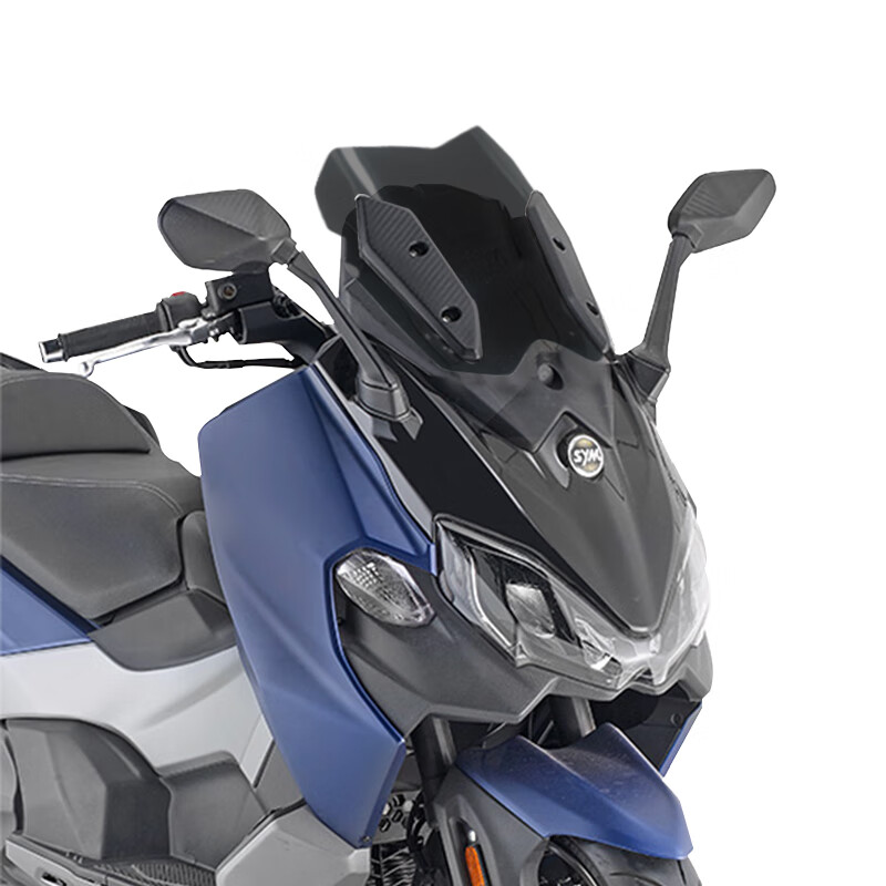 适用于三阳tl500改装挡风玻璃前挡风护胸竞技风挡风镜 maxsym改装 黑