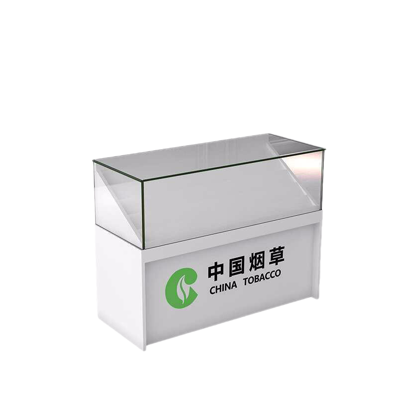烟柜展示柜超市收银一体柜台展示柜子便利店烟架小卖部钢化玻璃烟柜 150*50*90收银一体
