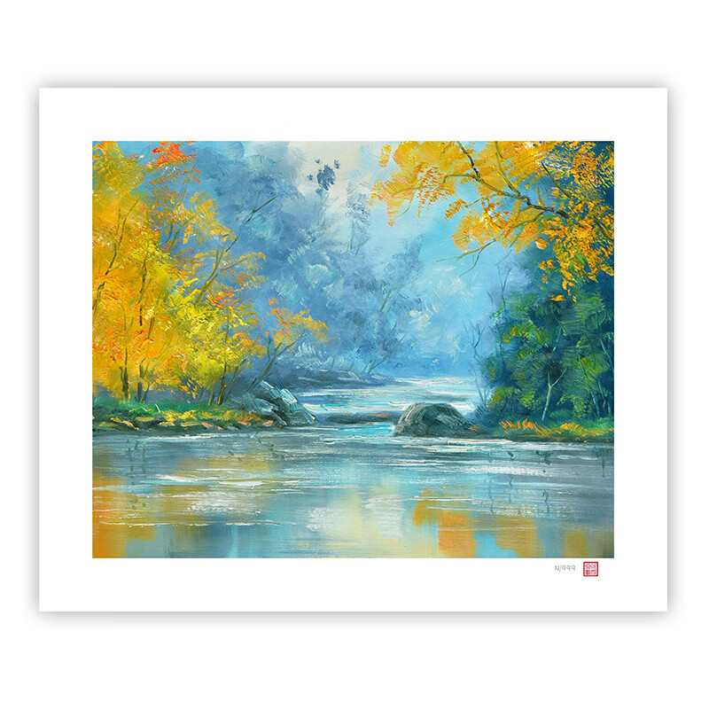 其他品牌新锐艺术家阿良签章款风景版画欧式客厅餐厅玄关卧室走廊装饰