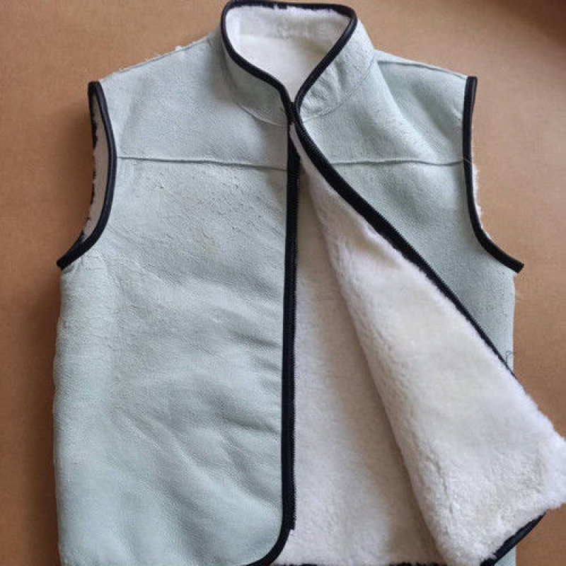 che)冬季绵羊皮男女保暖马甲羊剪绒皮毛一体内胆坎肩羊皮羊毛背心加厚