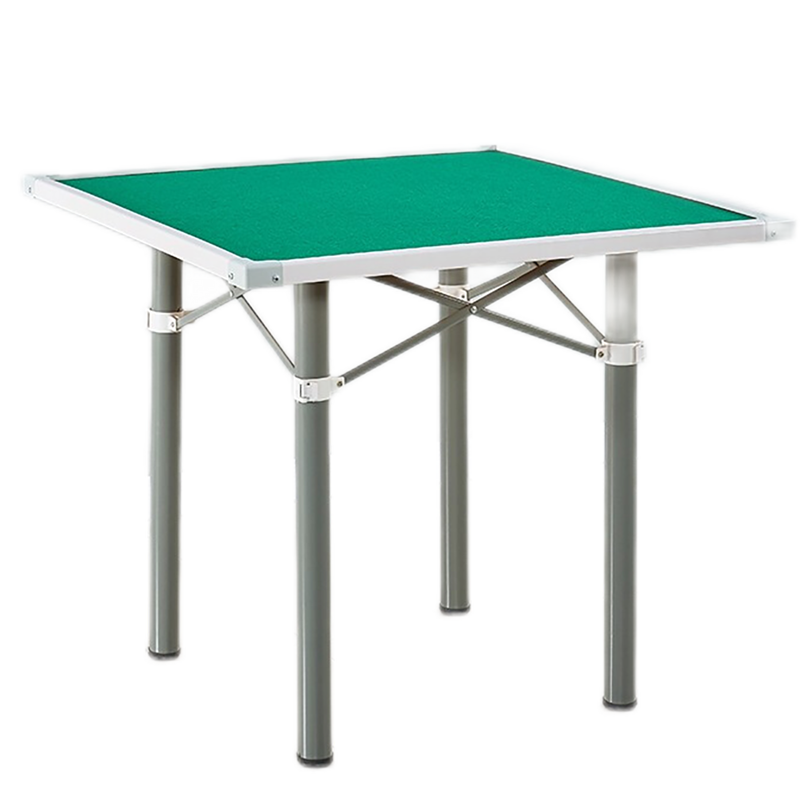 HASAYOVA 麻将桌 折叠餐桌两用手搓棋牌桌麻将茶几棋牌桌可调节桌脚一桌多用家用便携式简易餐桌 80pvc包边桌面+加厚灰色圆腿 升级款