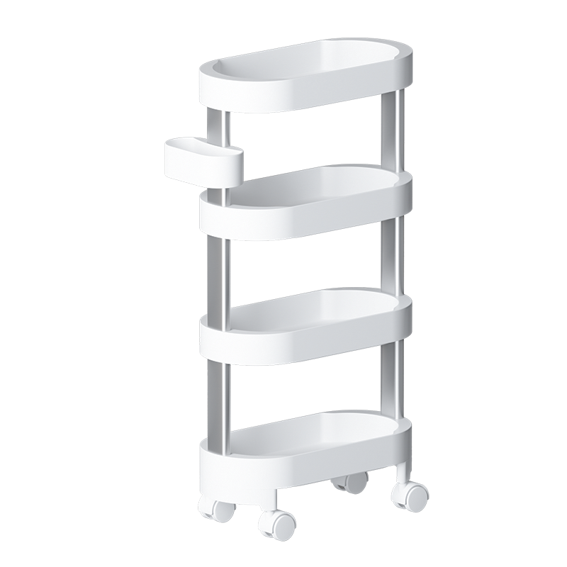 格美居(GEMJU)厨房收纳多层夹缝小推车置物架浴室卫生间落地储物桌面架子 (2022新款)中号 四层