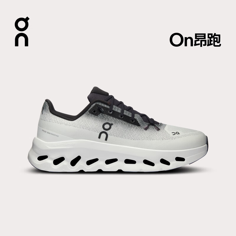 On昂跑【明星同款】Cloudtilt 女款轻量休闲鞋 Black/Ivory 黑色/象牙白 38