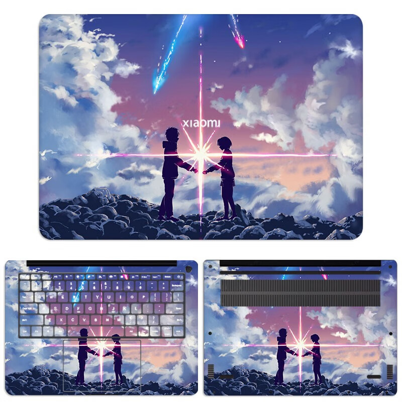 咔咔魚小米筆記本Pro14貼紙Pro15電腦膜紅米RedmiBook14/16 2024款筆記本外殼保護膜 款式11 ABCD面+防藍光輻射屏幕膜+鍵盤膜
