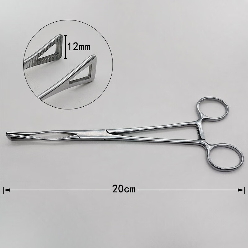 谜朵三角肺叶钳肺组织钳夹持钳夹提牵引胸腔镜心胸外科手术器械 20cm