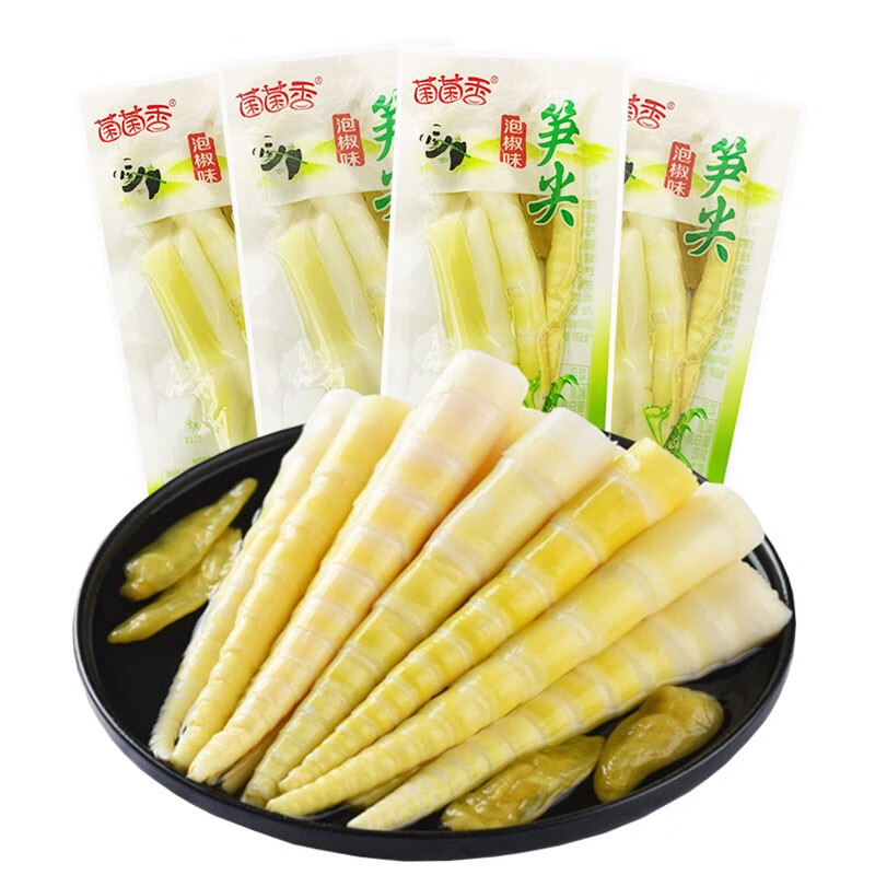 菌菌香笋尖泡椒味尖尖笋小包装袋装脆竹笋开袋即食小零食下饭菜 笋尖