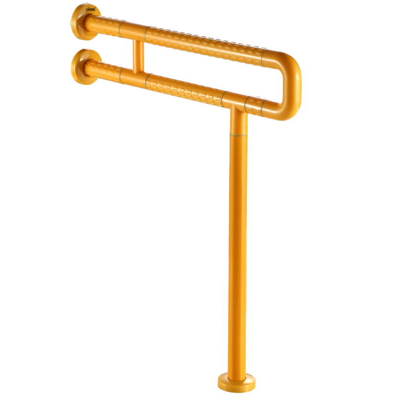 聚源（Joie） 卫生间马桶扶手老人防滑助力把手公共厕所浴室坐便器安全扶手 U型 - 黄色 - 无腿