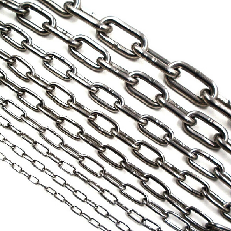 oimg 304不锈钢链条 长环栏杆链 短环起重链 吊灯链 装饰链 不锈钢