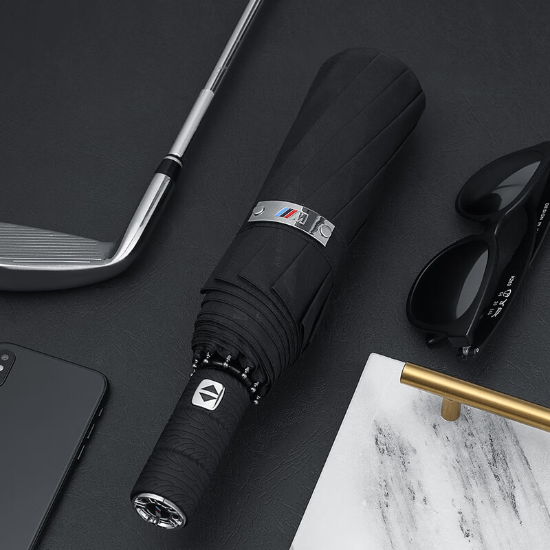 适用于奔驰amg宝马m雨伞原装大伞原厂全自动折叠伞4s车载10骨遮阳伞