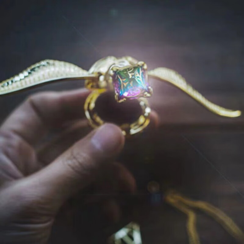 哈利波特金色飞贼戒指盒周边求婚首饰收纳盒精致创意女友生日礼物 二