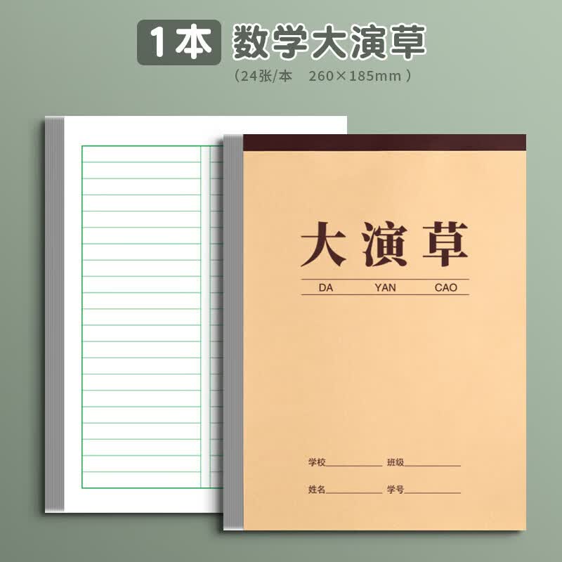 演草小学生用演草纸练习本小学一二三四五六年级数学 数学大演草/1本