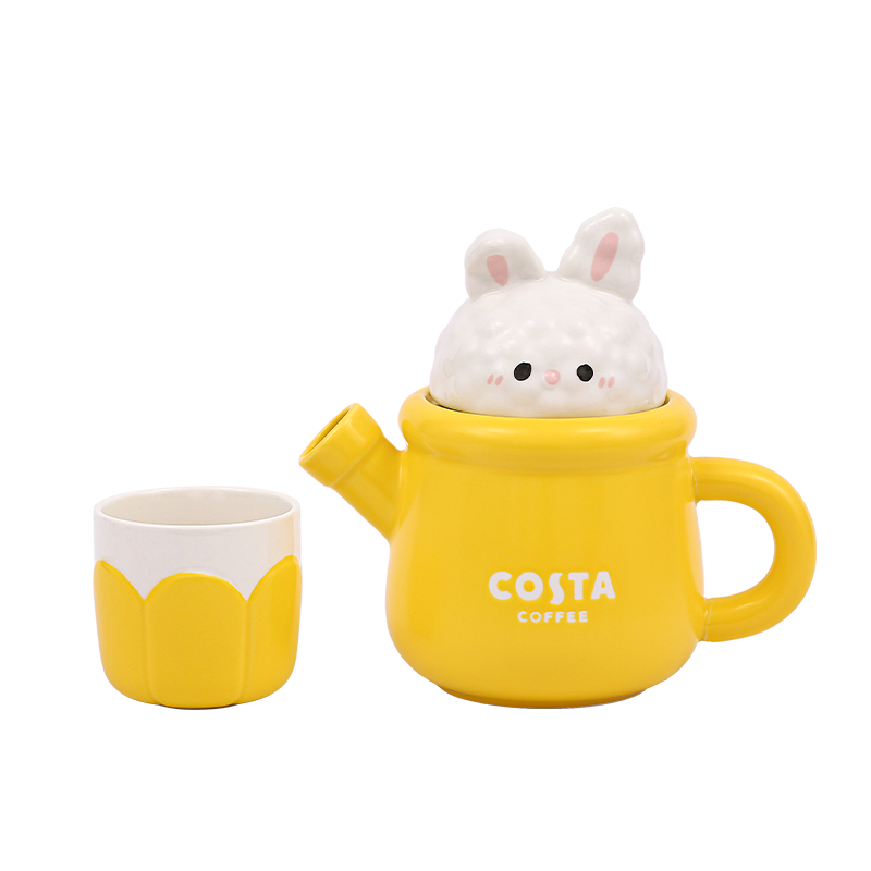 COSTA茶壶陶瓷套装泡茶茶具精致家用水果一人养生办公室礼物 泡泡兔-杯壶组合