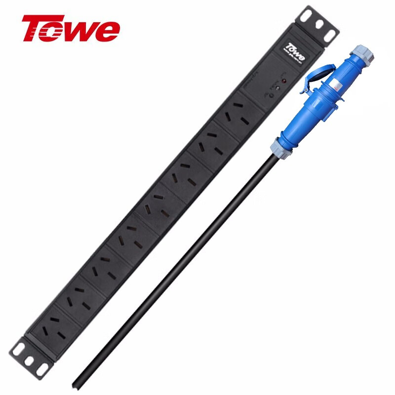 towe 同为pdu插排4000w/8000w大功率自接线pdu机柜插座 16a工业连接器