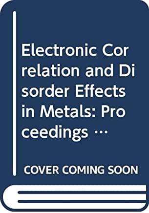 预订electronic correlation and disorder