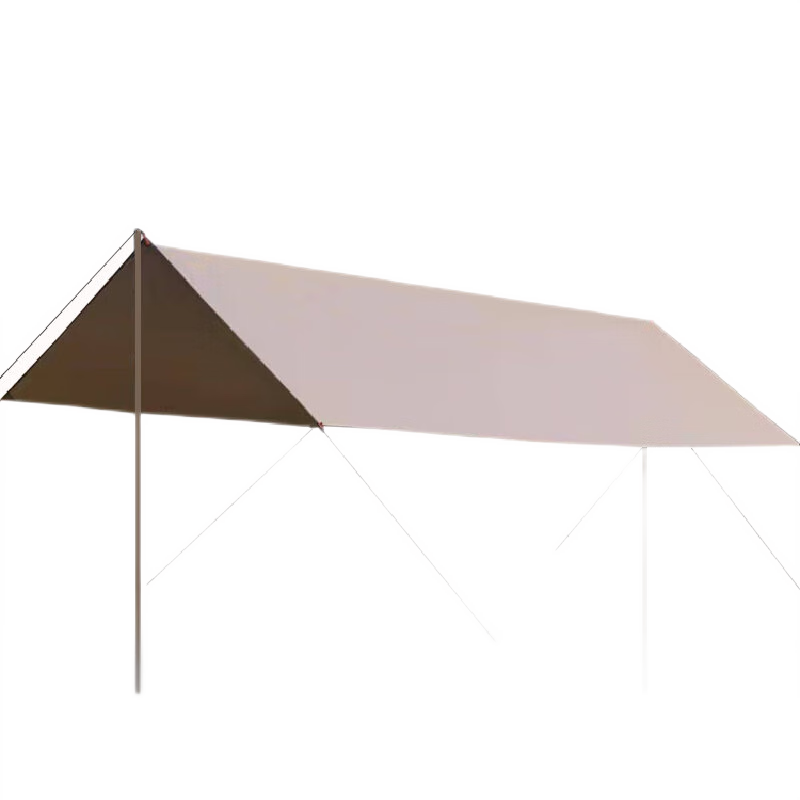 蚁伽 天幕帐篷 户外遮阳棚便携式车顶防雨防晒遮阳露营沙滩大空间 流沙金3*4.5M整套带2杆