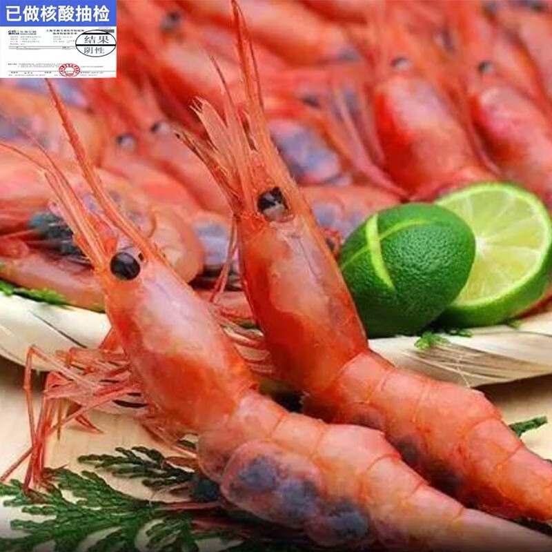 爱美膳牡丹虾红魔虾甜虾4条海鲜水产料理寿司生吃美味生吃芥末酱油