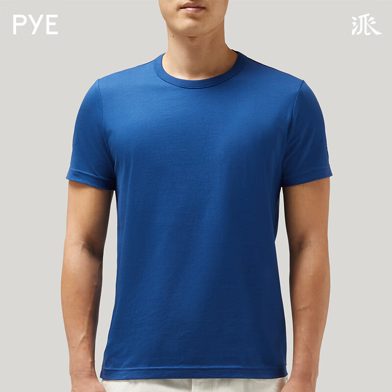 PYE派X国家宝藏联名款 夏季男士圆领平纹T恤衫 五星出东方利中国 靛蓝色 XL