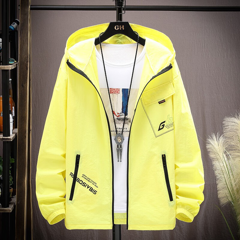 奥计(aoji)男生外套夏天男夏季潮流连帽夹克潮牌青少年轻薄透气户外