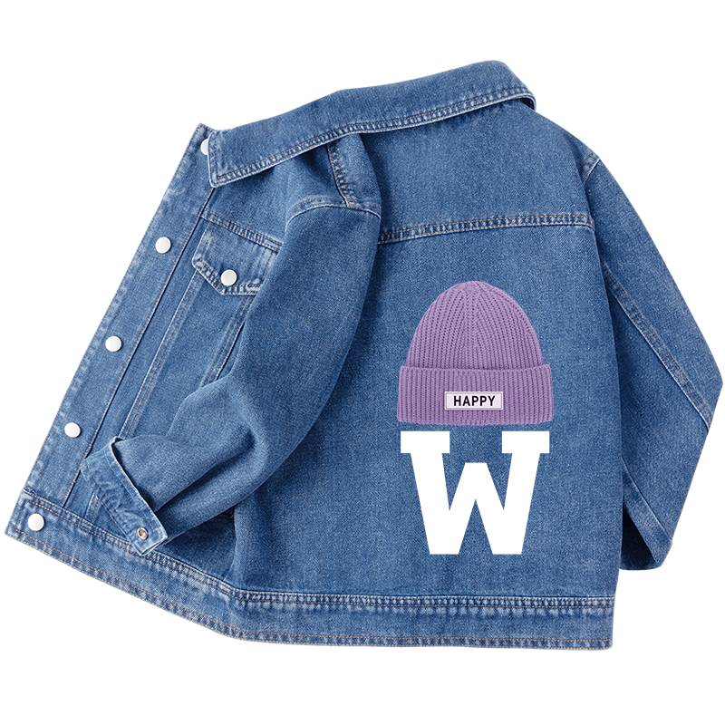 真维斯童装女童外套春秋款2025新款儿童洋气牛仔夹克女孩春装上衣中大童衣服 【春秋款】牛仔蓝/紫帽 110