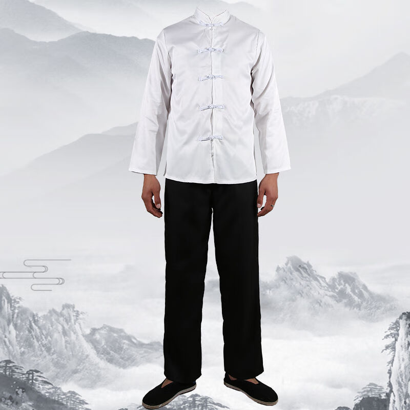 雷雨演出服舞台演出服民国农民老太太服装 周朴园(白色上衣 黑色裤子)