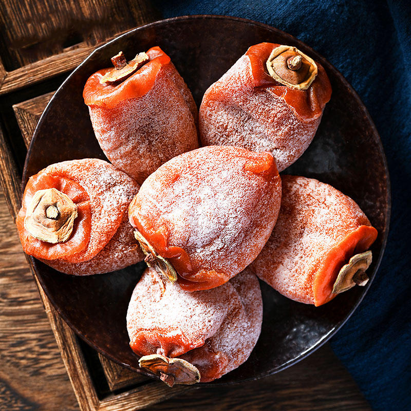 千园九味2025年陕西富平柿饼农家柿饼独立小包装霜降柿饼农家流心吊柿 2斤中果年货礼盒【净重1.6斤】