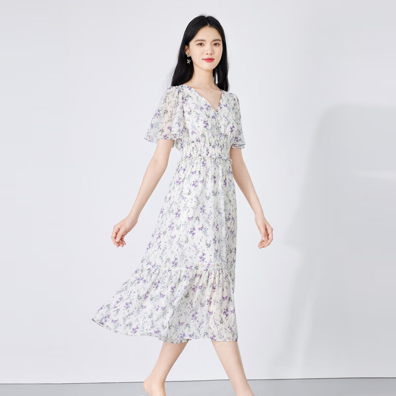 ��ˮ������԰���黨ȹ�ļ��¿�ŮװV���������ȹ 