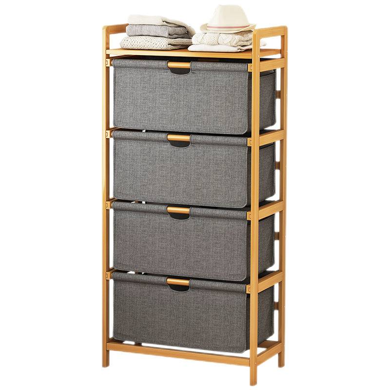 竹中生智简易鞋柜置物架挂衣帽架零食储物架室内家用收纳架仓储货物架鞋架子门口多层实木层架 2抽40款