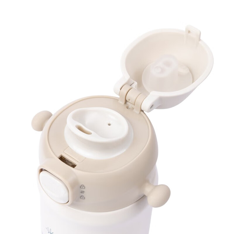 贝亲水杯 大容量宝宝保温杯 儿童保温饮水杯 双饮口吸管杯 保冷杯 500ml 保温杯-灰色