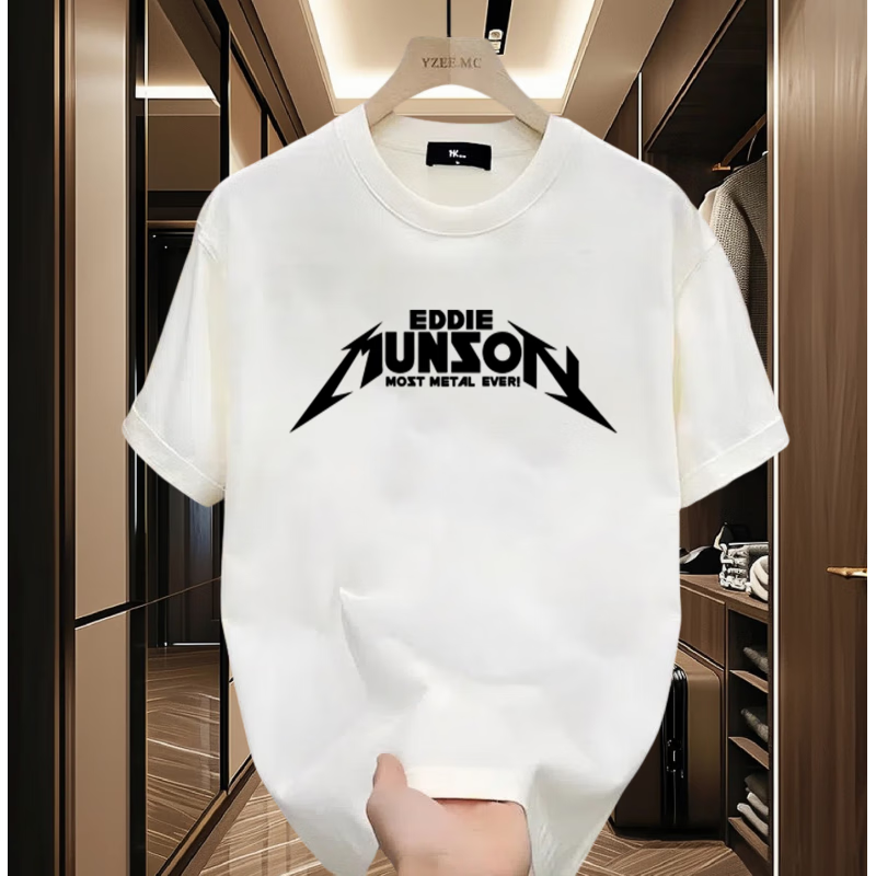 欧美潮牌字母创意简约百搭印花短袖男女宽松复古感重磅棉t恤 白色 s
