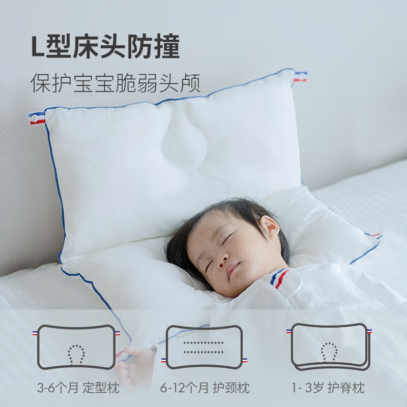 NORDICBABY婴儿枕头新生儿童多功能矫正3个月-3岁宝宝定型枕