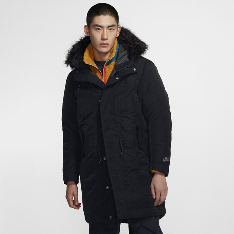 耐克(nike)羽绒服外套男装冬季新款运动服时尚休闲中长款保暖防风连帽