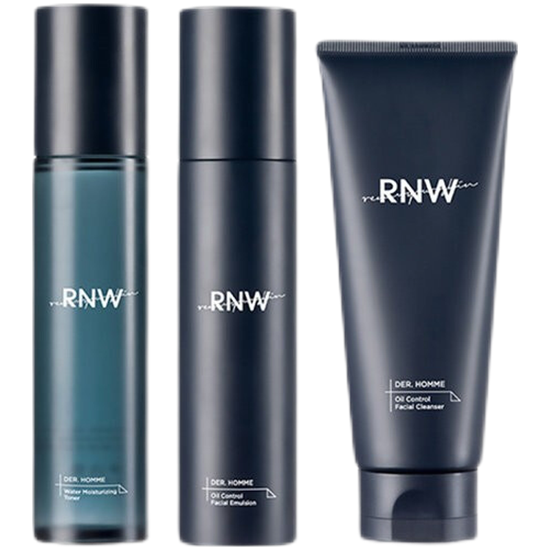 如薇（RNW）男士水乳洁面套装护肤品控油补水保湿三件套盒如薇送男友礼物 RNW男士套盒