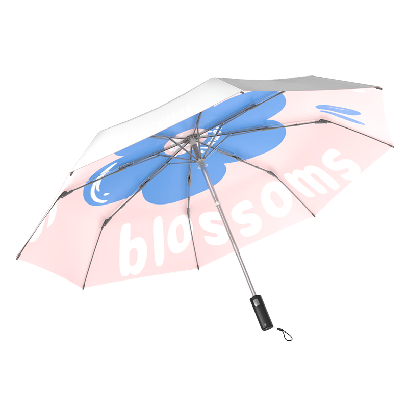 日全時(shí)電動(dòng)雨傘全自動(dòng)傘晴雨兩用遮太陽(yáng)傘女生鈦銀膠防曬防紫外線UPF50+ 【正向鈦銀】太陽(yáng)花粉-鈦銀膠