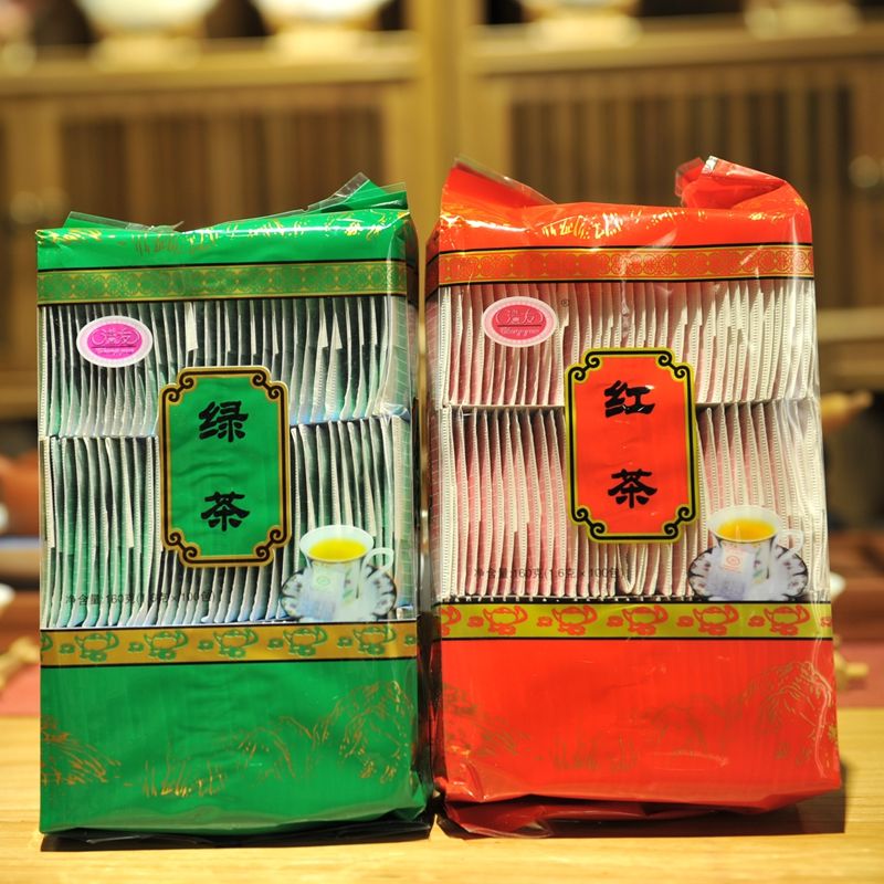 2021年新茶叶袋泡茶绿茶宾馆酒店客房散一次性小包袋装便宜绿茶包 袋装红茶绿茶各1袋
