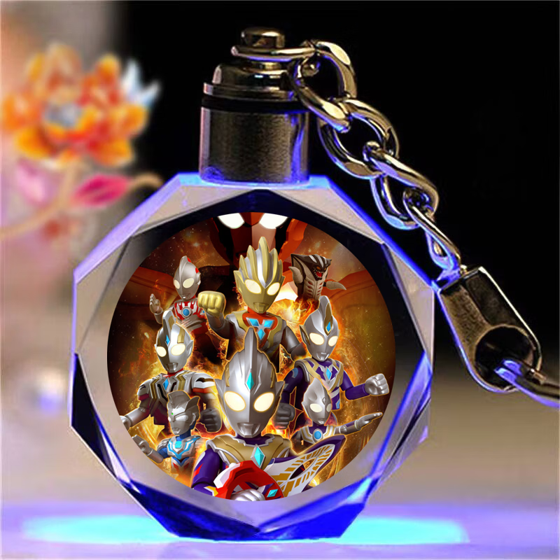 水晶钥匙扣挂件生日礼物儿童学生定制毕业礼物品男 q版闪耀特利迦泽塔