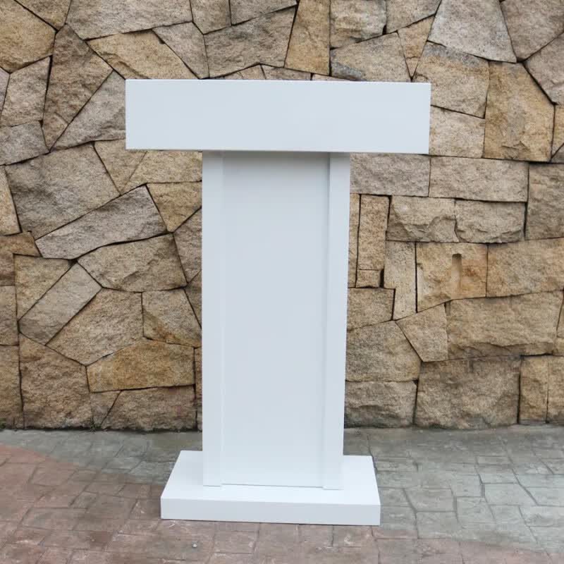 军楚不锈钢演讲台户外登记台主持台司仪台发言台 经典白色 铁板烤漆