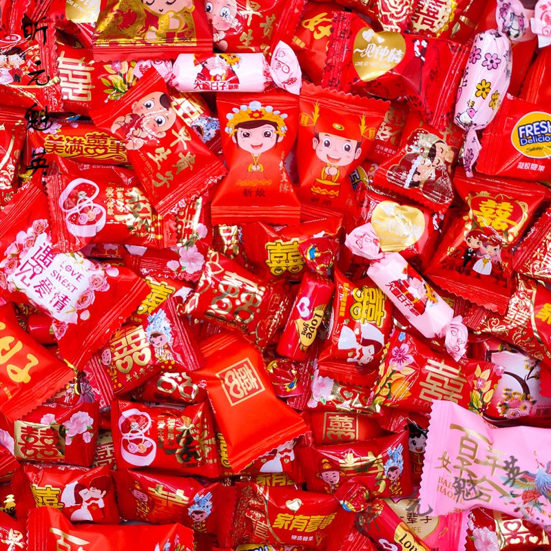 维霆喜糖批发结婚混装软糖硬糖红色喜庆婚礼糖果散装混合糖3斤5斤 3斤