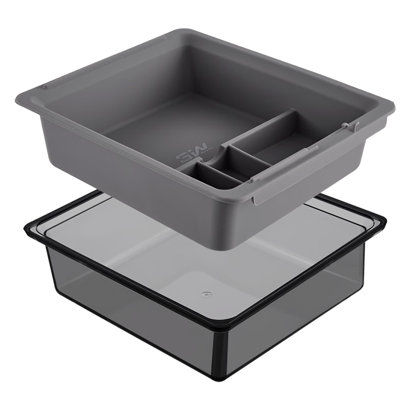 3W 特斯拉中控储物盒modelY3扶手箱双层硅胶收纳盒茶杯架水杯限位器 model3/Y中控硅胶储物盒