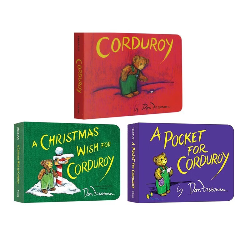 英文原版 小熊可杜罗 A Christmas Wish /A Pocket For Corduroy 3册合售 儿童启蒙认知科普百科书 亲子共读绘本 名家Don Freeman
