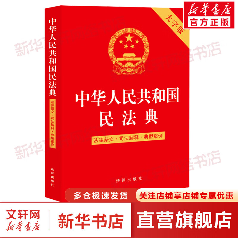 中华人民共和国民法典 法律条文·司法解释·典型案例 大字版 图书