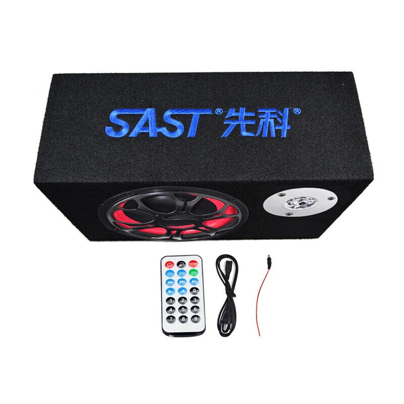 先科(SAST)便携式蓝牙车载低音炮音箱12v/24v/220v大功率音响支持插卡U盘收款摩托车汽车功放圆柱/隧道/方型 方型 10英寸低音炮