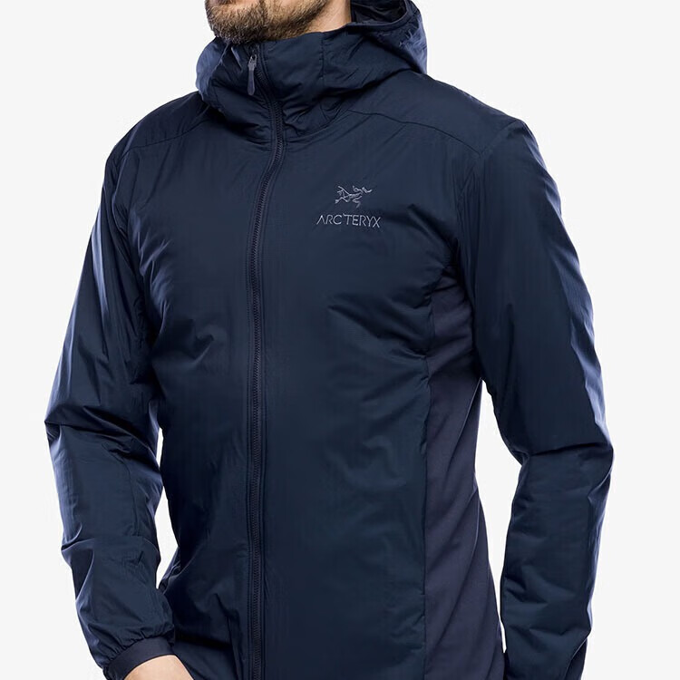 始祖鸟（ARC&#039;TERYX）ATOM Hoody 经典款 轻便保暖 透气休闲戴帽 阿童木 棉服 戴帽 ATOM HOODY 戴帽款 蓝黑色 L (建议77 - 89 kg)