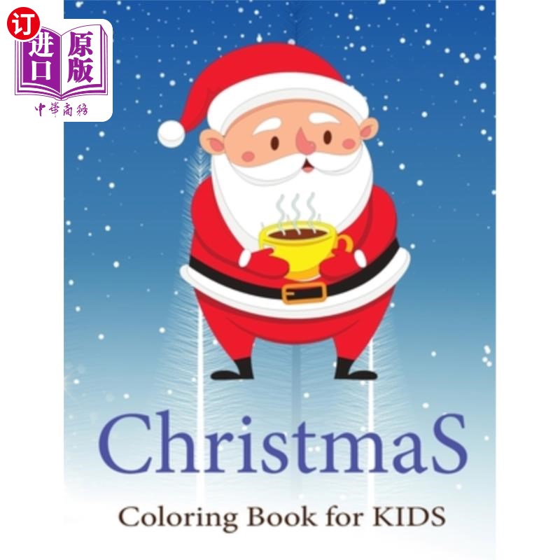 海外直订christmas coloring books for kids ages 4-8: santa with