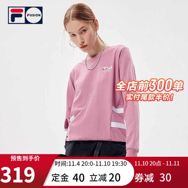 fila fusion 斐乐潮牌女装套头衫2021夏秋新款时尚街头运动卫衣女 绮