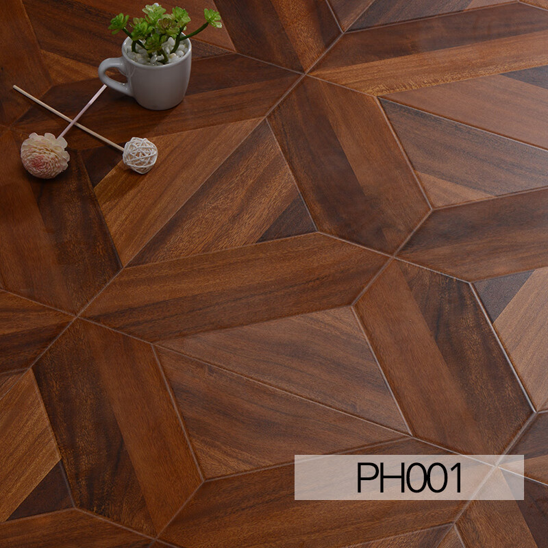 润华年复古式拼花复合木地板美式强化艺术地板欧式个性仿古灰色耐磨