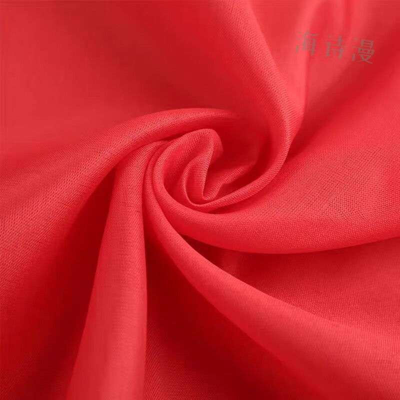 海詩(shī)漫開業(yè)揭幕儀式紅絲綢布紅布布料大紅綢布料綢緞布紅色布綢棉布國(guó)風(fēng) 磨毛滌綸【80cm寬】一尺長(zhǎng)/多拍