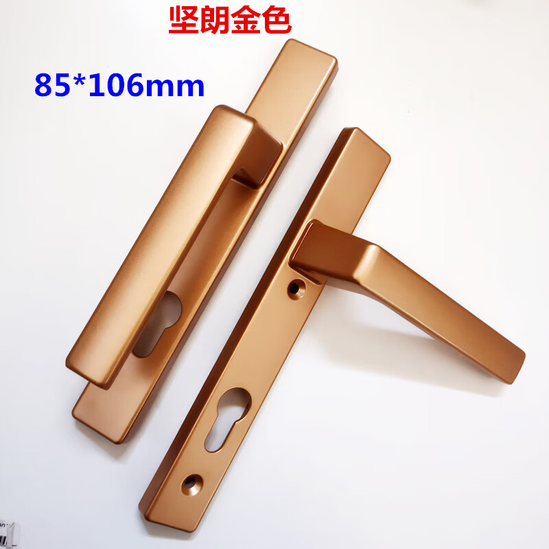 坚朗kinlong门锁把手断桥铝门窗执手85*106门锁塑钢门锁五金拉手 浅